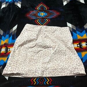 Wild Fable Cream Leopard Mini Skirt